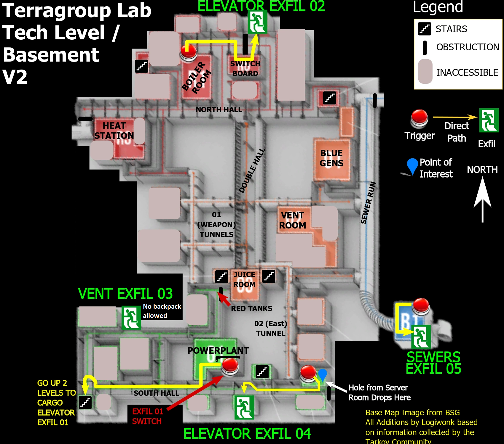 Escape From Tarkov Factory Map - EFT Loot and extraction points
