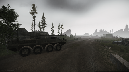 One Stryker is located in the south on the road to the lighthouse