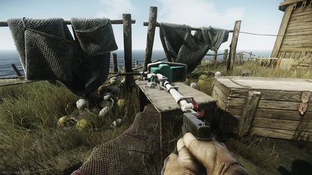 Sur la table de l'île du littoral