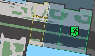 La zone de signal et d'extraction