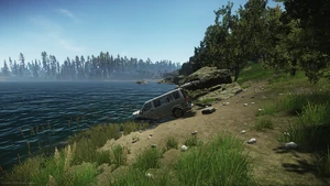 The car by the lake
