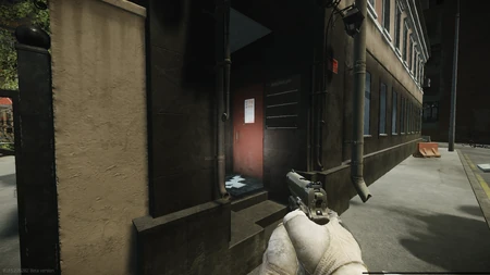 La porte d'entrée de la clinique vétérinaire.