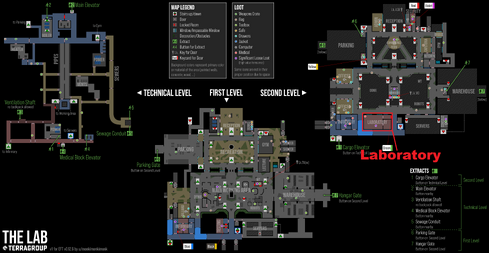 Emplacement de l'atelier indiqué sur la carte