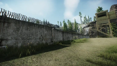 Hole in fence by the mountains (Northwest Corner of map)