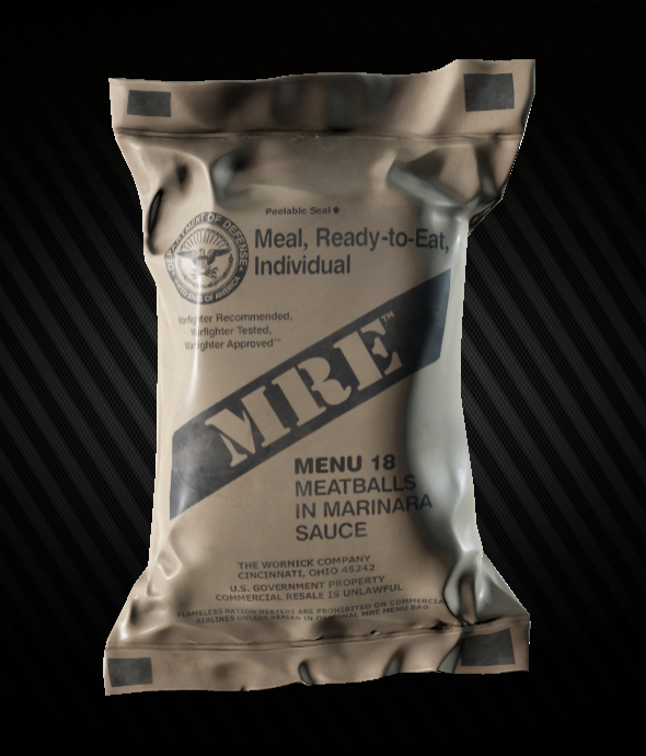 At Auction: 3 bags pouches MRE ! Sealed