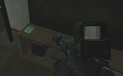 Keycard next to the TV