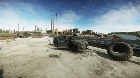 La voiture contenant la clé USB falsifiée