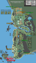 Radar station marked on map