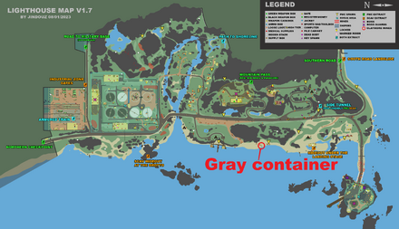 Emplacement de la cargaison indiqué sur la carte