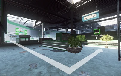 Vue de l'intérieur du magasin OLI et le point d'accueil