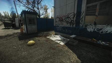 An der Außenecke der Büros an der Seebrücke