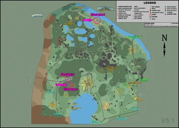 Emplacement indiqué sur la carte (en bas)