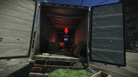 Cargo truck trailer with grate door