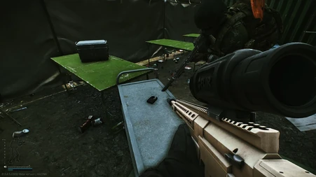 Table in the EMERCOM camp