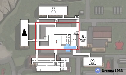 Zone de quête indiquée sur la carte des souterrain