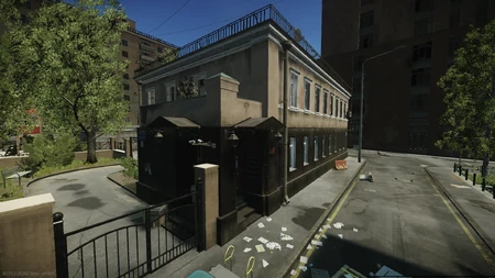 L'extérieur de la clinique vétérinaire.