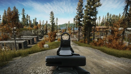 Cross reticle in use