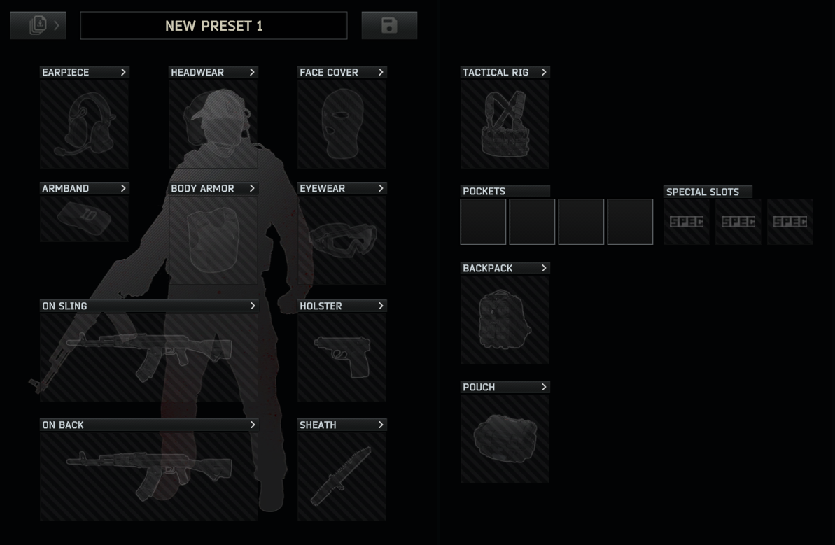 escape from tarkov inventory