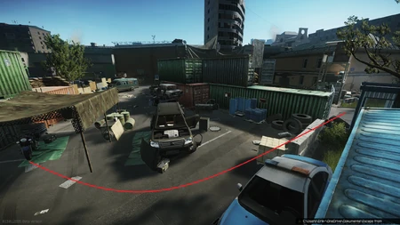 Chemin vers la moto depuis l'entrée