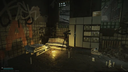 Intérieur de la pièce marquée