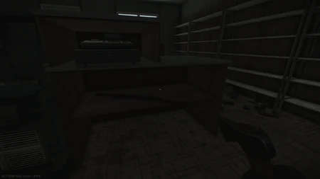 Behind the counter at the ice cream shack near the bridge