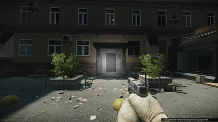 Entrée du bâtiment.