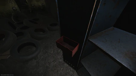 The red box where the key spawns