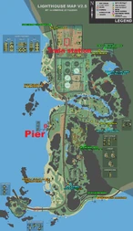 Flare areas marked on map