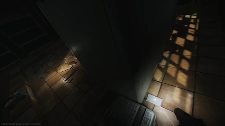 First spawn behind the switch box to the left after entering