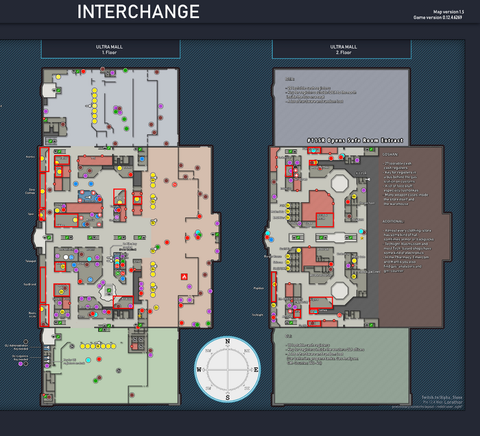 Pieces of fabric locations on Interchange