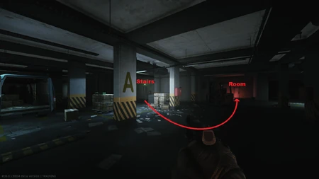 Door location near the staircase