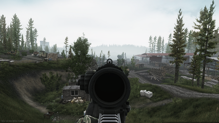 elcan specter red dot mount Integrated iron sights in use