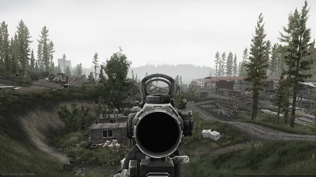 Optional Leupold DeltaPoint Reflex Sight on top in use