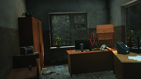 Le bureau avec le disque dur