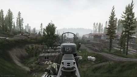 Dot reticle in use