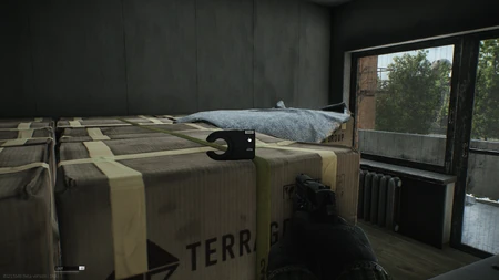 UN LEDX sur les cartons de la chambre 313 de l'aile est de la station thermale