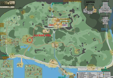 La villa recherchée indiquée sur la carte