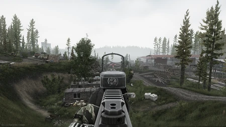 Cross reticle in use