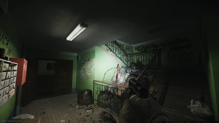 La cage d'escalier du 46 Primorsky