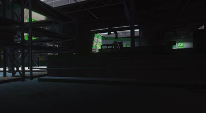 Waist high shevle with loot spawns.