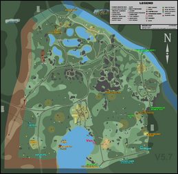 Emplacement du minivan indiqué sur la carte