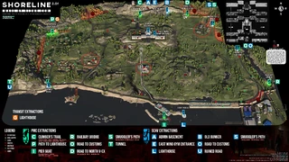 Shoreline spawns marked on map