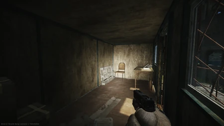 Inside the portable cabin