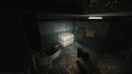 Cargo 3 on the second floor in the staircase behind the wall paintings