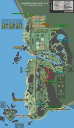 Marker spots marked on map