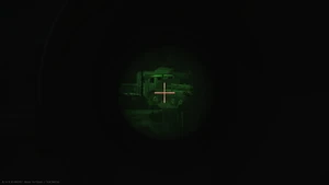 Reticle with eyecup in use (nighttime)