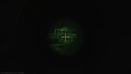Reticle with eyecup in use (nighttime)