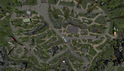 Arena location sawmill overhead map