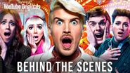 Manny alongside Joey Graceffa, Nikita Dragun, Matthew Patrick and Colleen Ballinger in the thumbnail of Behind the Town