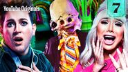 Nikita Dragun alongside Manny Mua and Willy for the thumbnail for Episode 7 Funhouse.